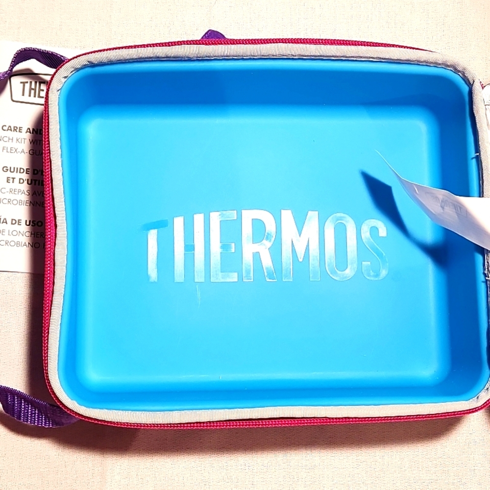 THERMOS NEW LUNCH BAG ANTIMCROBAL PROTECTION 100% PCV FREE PURPLE & PINK - Picture 5 of 9